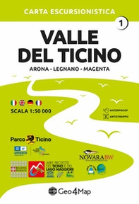 Valle del Ticino 01 Arona, Legnano, Magenta. Carta escursionistica 1:50.000 - Librerie.coop