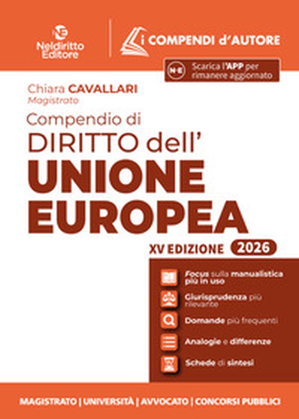 Compendio di diritto dell'Unione Europea 2026 - Librerie.coop