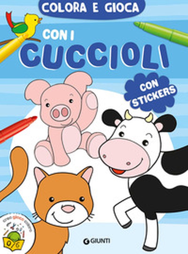 Colora e gioca con i cuccioli. Con adesivi - Librerie.coop Colora e gioca con i cuccioli. Con adesivi - Librerie.coop