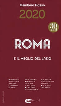Roma e il meglio del Lazio del Gambero Rosso 2020 - Librerie.coop