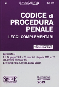 Codice di procedura penale e leggi complementari. Ediz. minor - Librerie.coop