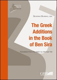 The greek additions in the book of Ben Sira - Librerie.coop