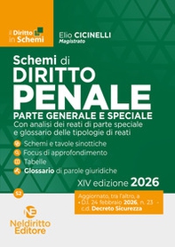 Schemi di Diritto Penale 2026. Parte generale e speciale - Librerie.coop