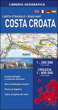 Costa croata 1:200.000. Croazia 1:800.000 - Librerie.coop