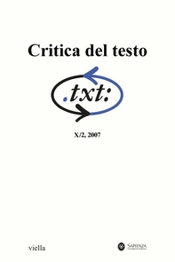 Critica del testo (2007) Vol. 10/2 - Librerie.coop Critica del testo (2007) Vol. 10/2 - Librerie.coop