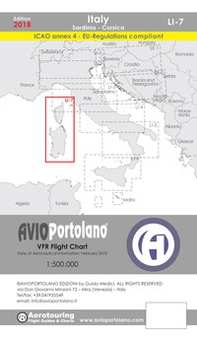 Avioportolano. VFR flight chart LI 7 Italy Sardinia-Corsica. ICAO annex 4 - EU-Regulations compliant. Ediz. italiana e inglese - Librerie.coop