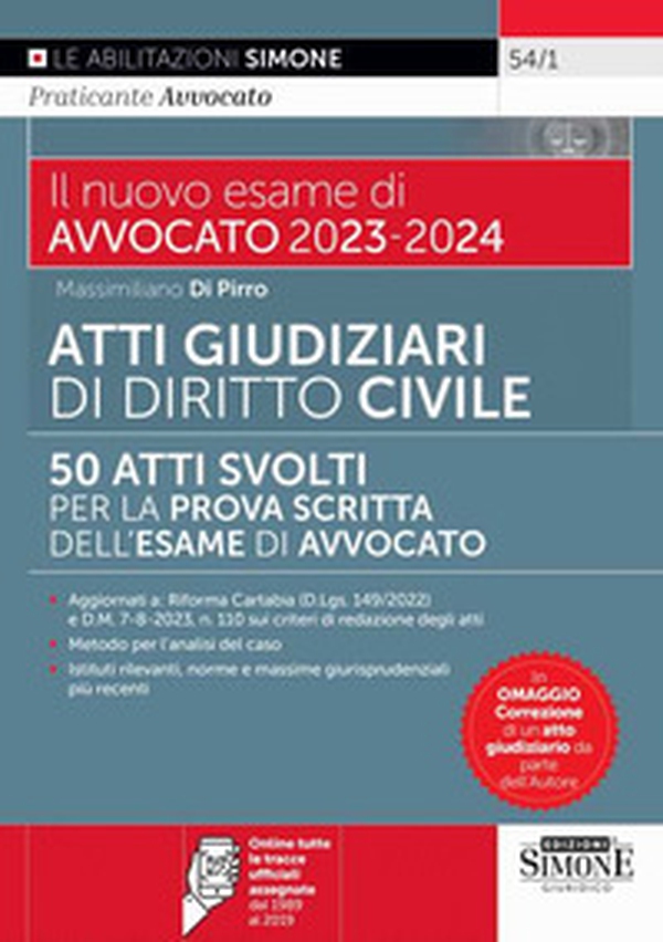 Atti giudiziari svolti di diritto civile. 50 atti svolti per la prova scritta dell'esame di avvocato - Librerie.coop Atti giudiziari svolti di diritto civile. 50 atti svolti per la prova scritta dell'esame di avvocato - Librerie.coop