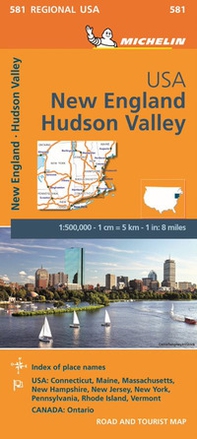 New England, Hudson Valley 1:500.000 - Librerie.coop