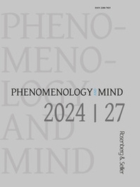 Phenomenology and mind - Vol. 27 - Librerie.coop Phenomenology and mind - Vol. 27 - Librerie.coop