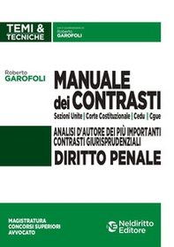 Manuale dei contrasti. Diritto penale: Sezioni Unite, Corte Costituzionale, CEDU, CGUE - Librerie.coop