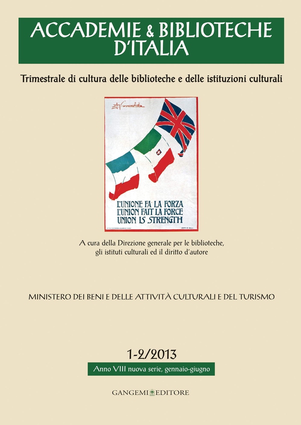 Accademie & Biblioteche d'Italia 1-2/2013 - Librerie.coop Accademie & Biblioteche d'Italia 1-2/2013 - Librerie.coop