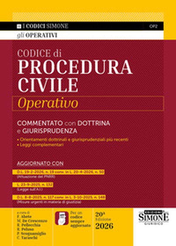 Codice di procedura civile operativo. Commentato con dottrina e giurisprudenza - Librerie.coop