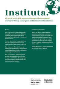 Instituta. Rivista di Storia delle istituzioni europee e internazionali - Vol. 1 - Librerie.coop