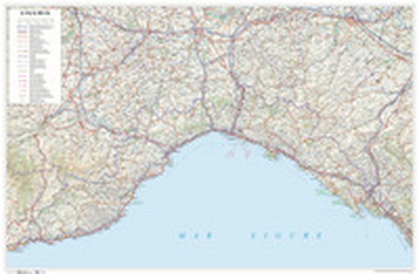 Liguria. Carta stradale della regione 1:250.000 (carta murale plastificata stesa con aste cm 96x63) - Librerie.coop Liguria. Carta stradale della regione 1:250.000 (carta murale plastificata stesa con aste cm 96x63) - Librerie.coop