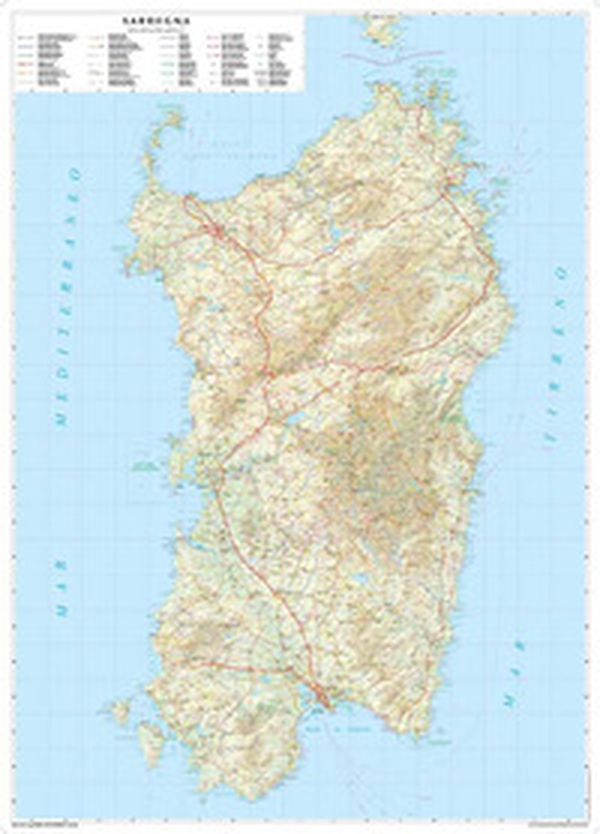 Sardegna. Scala 1:250.000 (carta murale stradale regionale in carta) - Librerie.coop Sardegna. Scala 1:250.000 (carta murale stradale regionale in carta) - Librerie.coop