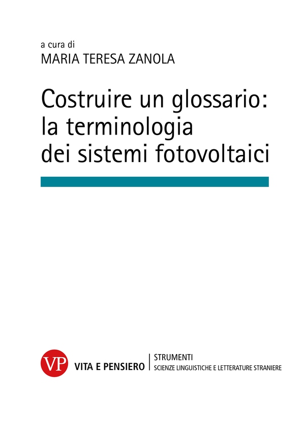 Costruire un glossario: la terminologia dei sistemi fotovoltaici - Librerie.coop