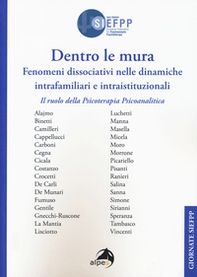 Dentro le mura. Fenomeni dissociativi nelle dinamiche intrafamiliari e intraistituzionali. Il ruolo della psicoterapia psicoanalitica. Giornate SIEFPP - Librerie.coop