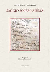 Saggio sopra la rima - Librerie.coop