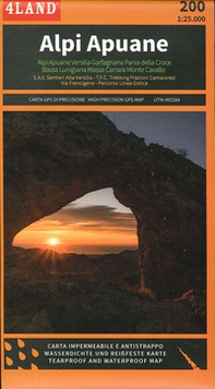 Alpi Apuane. Carta topografica-escursionistica 1:25.000. Ediz. italiana, inglese e tedesca - Librerie.coop