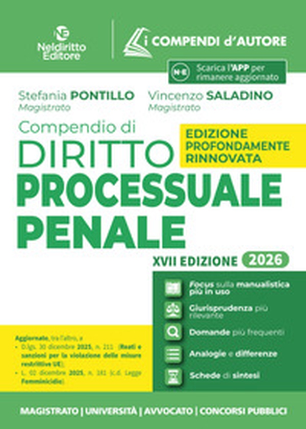 Compendio di procedura penale 2026 - Librerie.coop