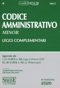 Codice amministrativo. Leggi complementari. Ediz. minor - Librerie.coop Codice amministrativo. Leggi complementari. Ediz. minor - Librerie.coop
