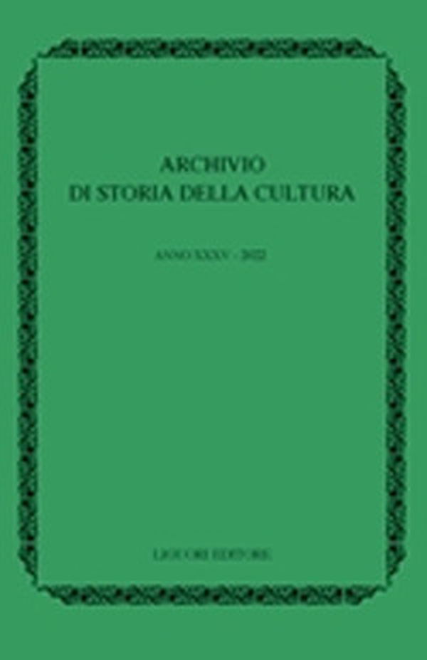 Archivio di storia della cultura - Librerie.coop Archivio di storia della cultura - Librerie.coop