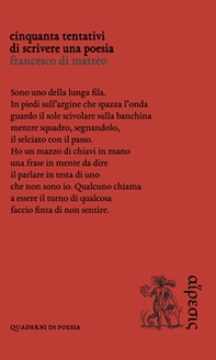 Cinquanta tentativi di scrivere una poesia - Librerie.coop