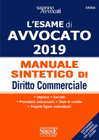 L'Esame di Avvocato 2019 - Manuale sintetico di Diritto Commerciale - Librerie.coop