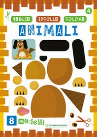 Animali. Taglia incolla colora - Librerie.coop