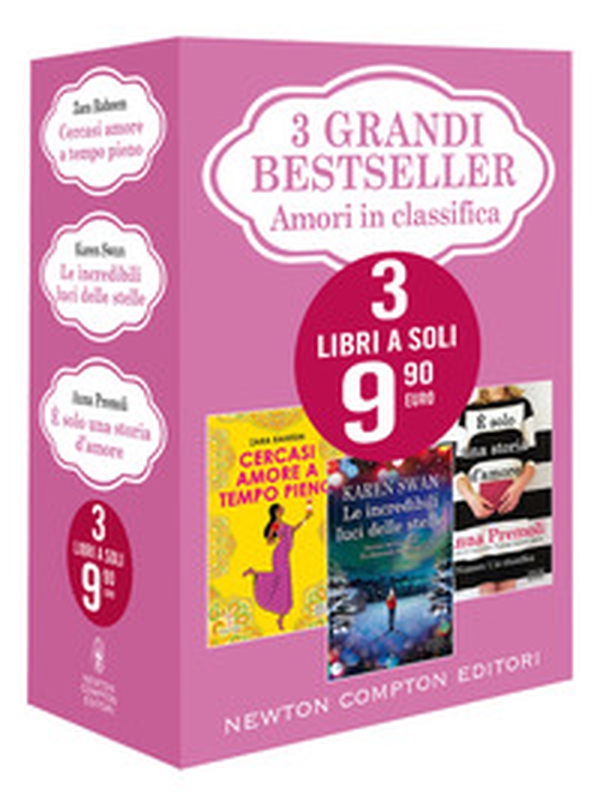 3 grandi bestseller. Amori in classifica: Cercasi amore a tempo pieno-Le incredibili luci delle stelle-È solo una storia d'amore - Librerie.coop 3 grandi bestseller. Amori in classifica: Cercasi amore a tempo pieno-Le incredibili luci delle stelle-È solo una storia d'amore - Librerie.coop