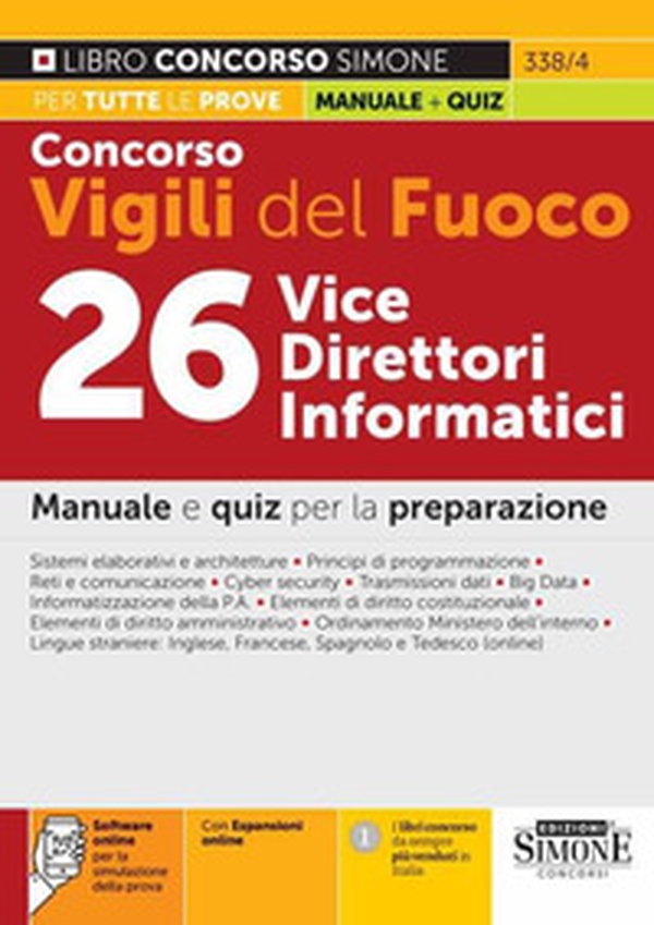 Concorso Vigili del Fuoco 26 Vice Direttori Informatici. Manuale e quiz per la preparazione - Librerie.coop