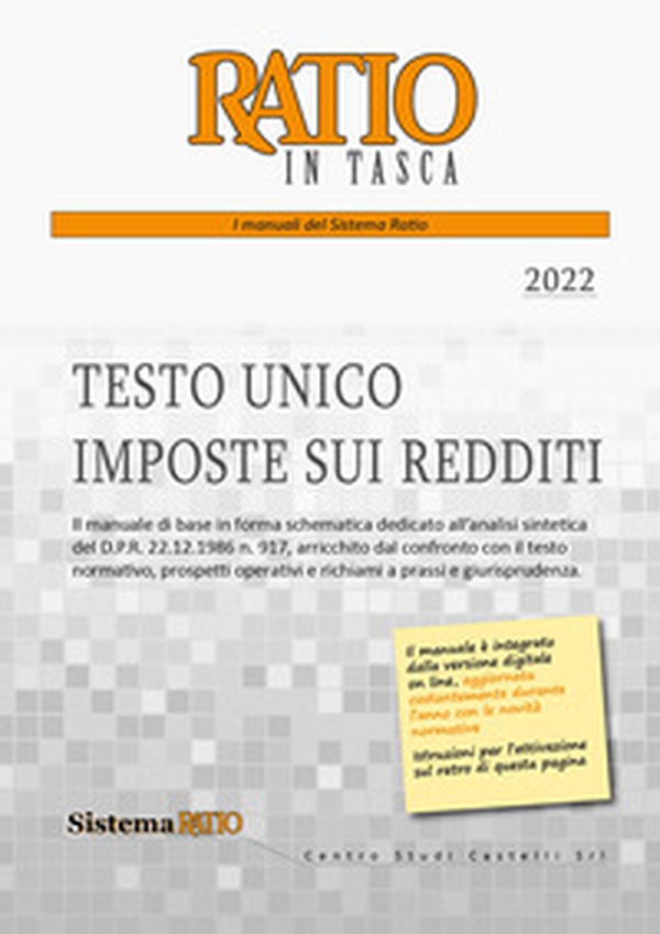 Testo unico imposte sui redditi 2022 - Librerie.coop Testo unico imposte sui redditi 2022 - Librerie.coop