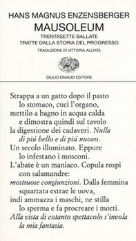 Mausoleum. Trentasette ballate tratte dalla storia del progresso - Librerie.coop Mausoleum. Trentasette ballate tratte dalla storia del progresso - Librerie.coop