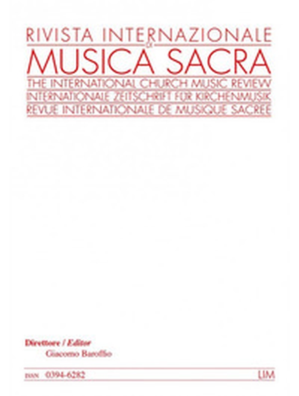 Rivista internazionale di musica sacra - Vol. 1\2 - Librerie.coop