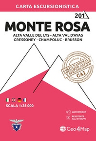 Monte Rosa. Alta Valle del Lys, Alta Valle d'Ayas, Champoluc e Brusson 1:25.000 - Librerie.coop