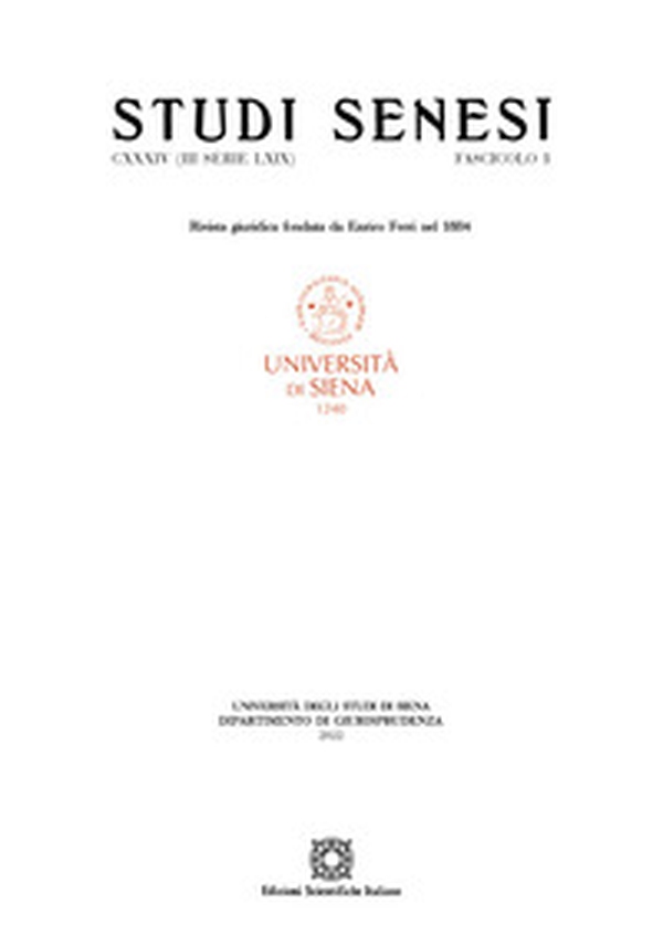Studi senesi. Rivista giuridica - Vol. 1 - Librerie.coop Studi senesi. Rivista giuridica - Vol. 1 - Librerie.coop