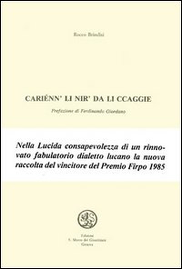 Cariénn' li nir' da li ccaggie - Librerie.coop Cariénn' li nir' da li ccaggie - Librerie.coop