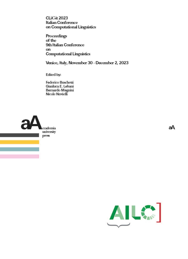 Proceedings of the 9th Italian Conference on Computational Linguistics CLiC-it 2023 - Librerie.coop