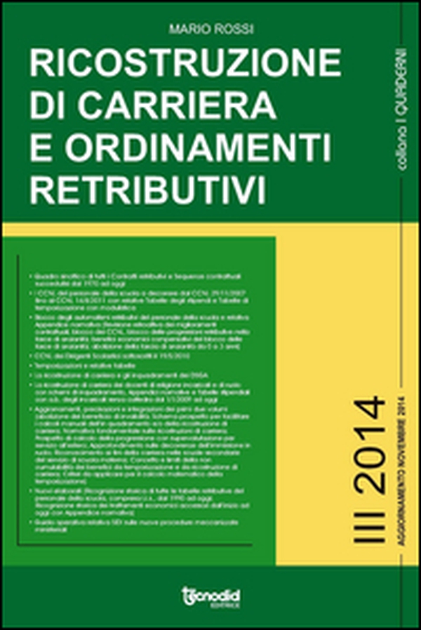 Ricostruzione di carriera e ordinamenti retributivi - Librerie.coop