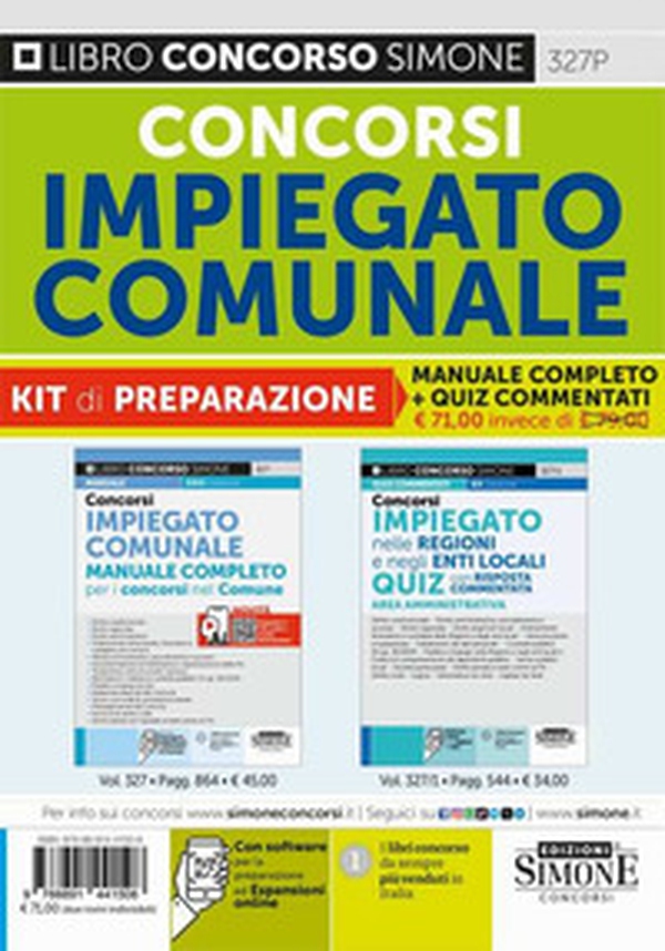 Concorsi impiegato comunale. Kit di preparazione. Manuale completo+Quiz commentati - Librerie.coop Concorsi impiegato comunale. Kit di preparazione. Manuale completo+Quiz commentati - Librerie.coop
