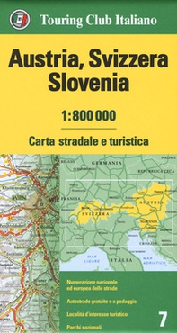 Austria, Svizzera, Slovenia 1:800.000. Carta stradale e turistica - Librerie.coop