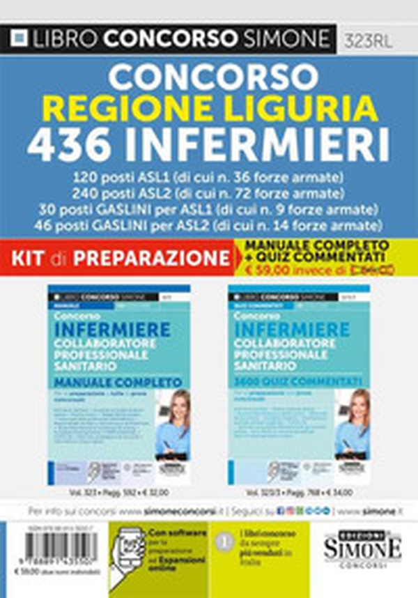 Concorso Regione Liguria. 436 infermieri. Kit di preparazione - Librerie.coop Concorso Regione Liguria. 436 infermieri. Kit di preparazione - Librerie.coop
