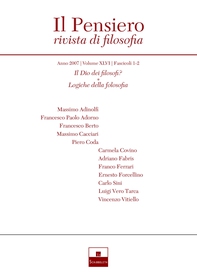 Il Dio dei filosofi?/Logiche della filosofia (2007/1-2) - Librerie.coop Il Dio dei filosofi?/Logiche della filosofia (2007/1-2) - Librerie.coop