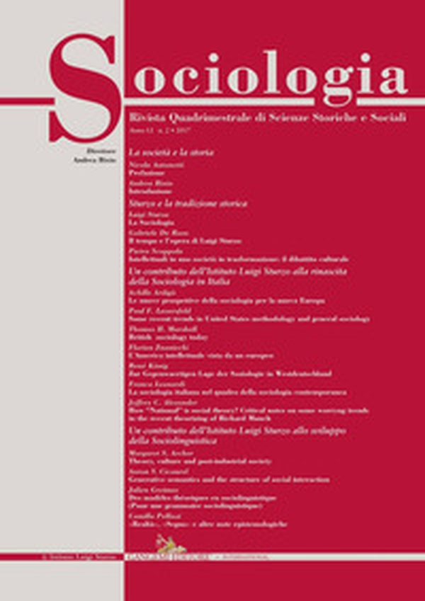 Sociologia. Rivista quadrimestrale di scienze storiche e sociali - Vol. 2 - Librerie.coop Sociologia. Rivista quadrimestrale di scienze storiche e sociali - Vol. 2 - Librerie.coop