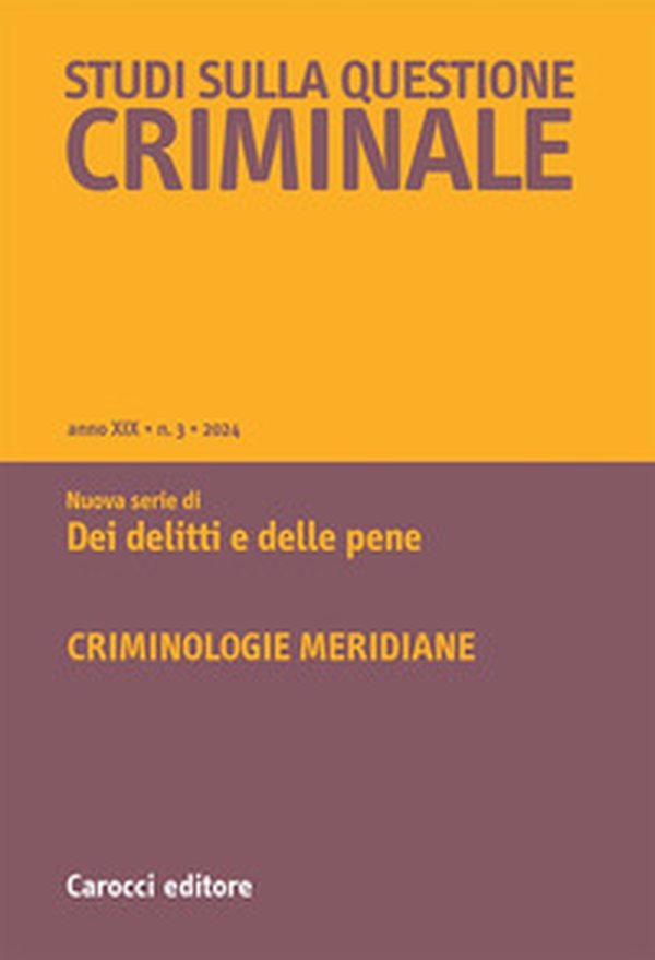 Studi sulla questione criminale - Vol. 3 - Librerie.coop Studi sulla questione criminale - Vol. 3 - Librerie.coop