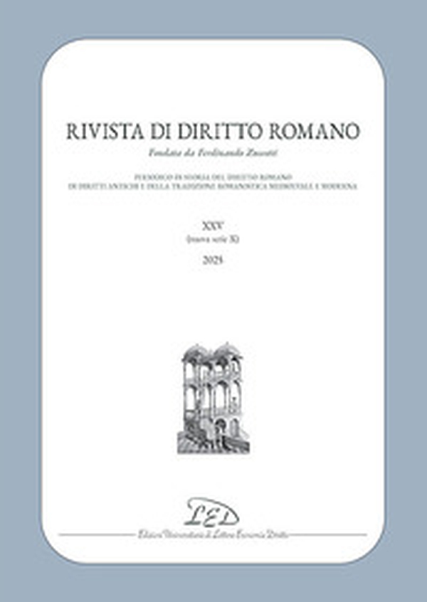 Rivista di diritto romano. Nuova serie - Vol. 25 - Librerie.coop