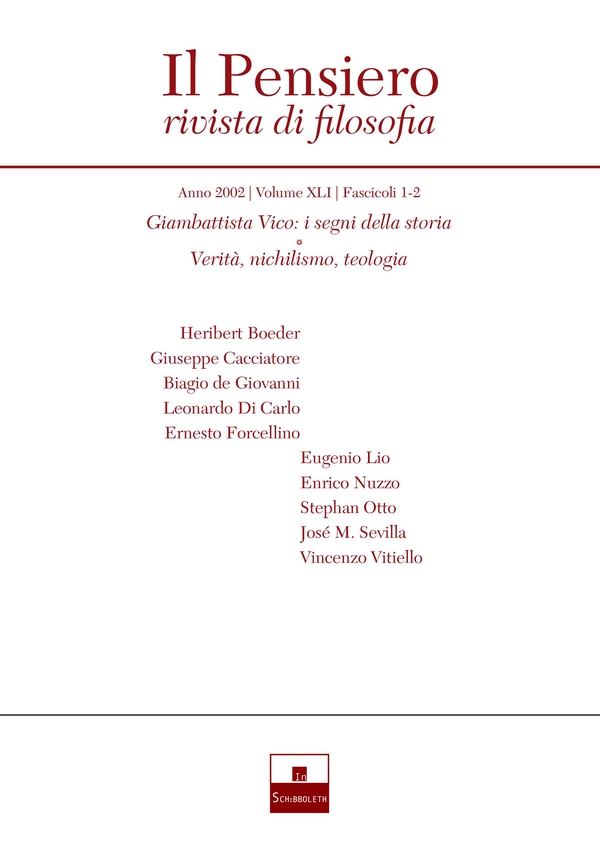 Giambattista Vico: i segni della storia/Verità, nichilismo, teologia (2002/1-2) - Librerie.coop Giambattista Vico: i segni della storia/Verità, nichilismo, teologia (2002/1-2) - Librerie.coop