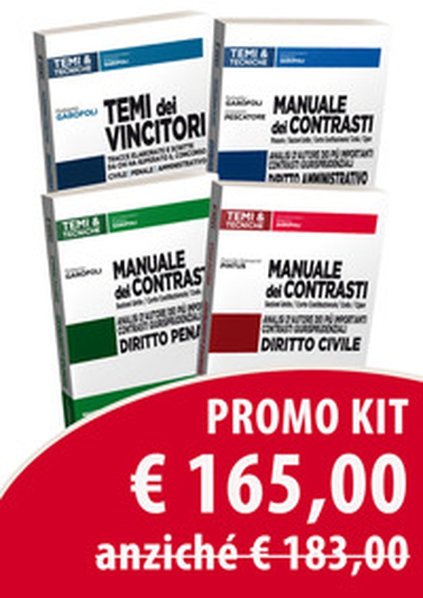 Manuali dei contrasti: Diritto civile-Diritto penale-Diritto amministrativo-Temi dei vincitori. Kit - Librerie.coop Manuali dei contrasti: Diritto civile-Diritto penale-Diritto amministrativo-Temi dei vincitori. Kit - Librerie.coop