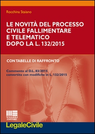 Le novità del processo civile fallimentare e telematico dopo la L. 132/2015. Con tabelle di raffronto - Librerie.coop