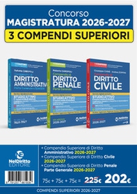 Kit 3 compendi superiori Civile, Penale e Amministrativo 2026/2027 - Librerie.coop